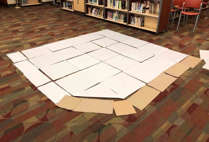 Paper layout of amphitheater (early version)