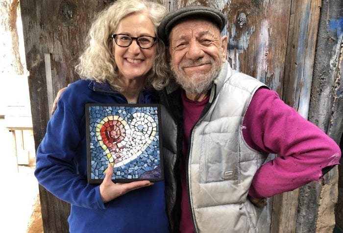 Mary with Tucson Mosaic Artist Aureleo Rosano