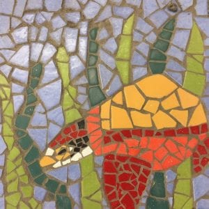 Sea turtle mosaic