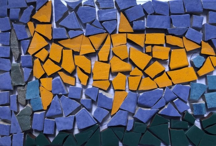 NHAMS fish mosaic, pregrout